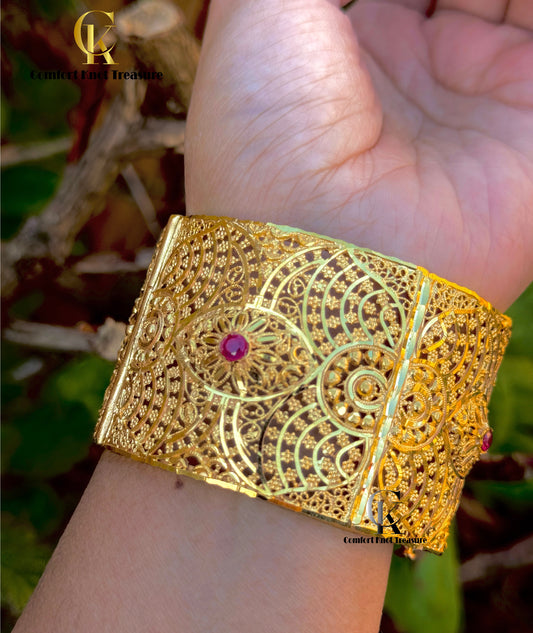 Royal Look big size openable kangan | 24k gold plated