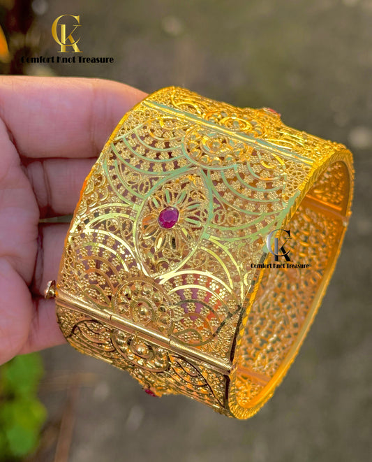 Royal Look big size openable kangan | 24k gold plated