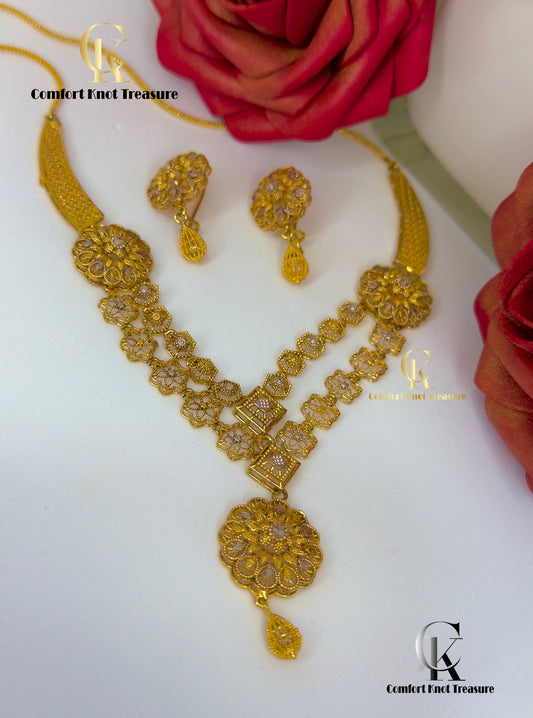 RP Double Layer Mala Set with Jhumki | 24k gold plated | MLA