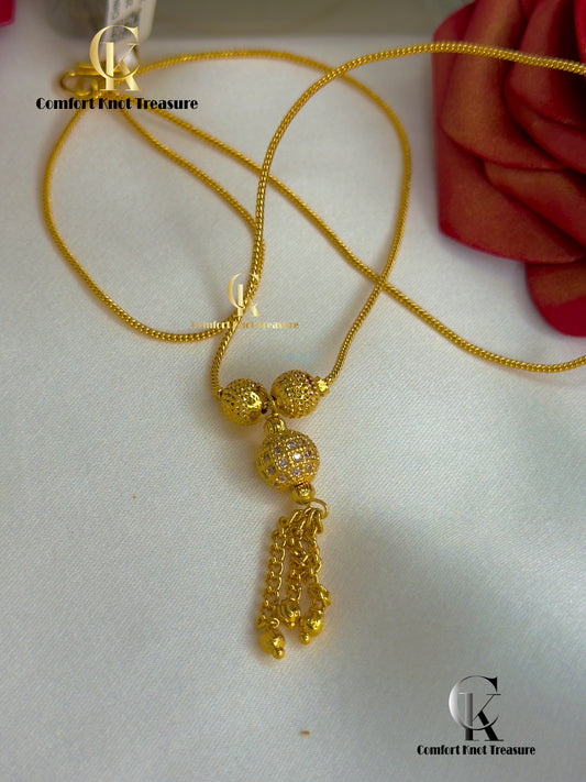 South Indian White Ball Chain | Daily Wear | CHN