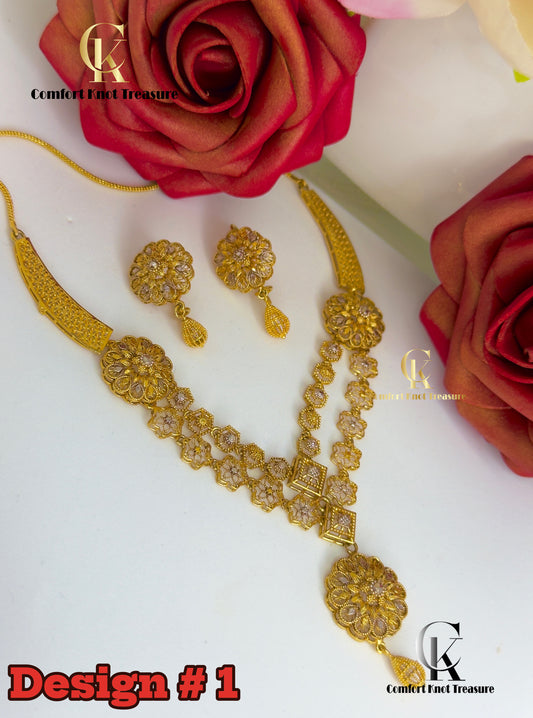 RP Double Layer Mala Set with Jhumki | 24k gold plated | MLA