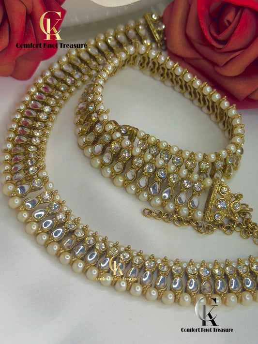 Pearl Anklets with Kundan | Pair Of Anklets