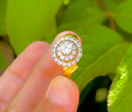 Diamond Cut Ring | 24k gold plated | Designer in a mood | RNG